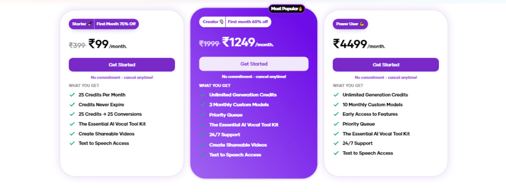 Voicify ai pricing structure